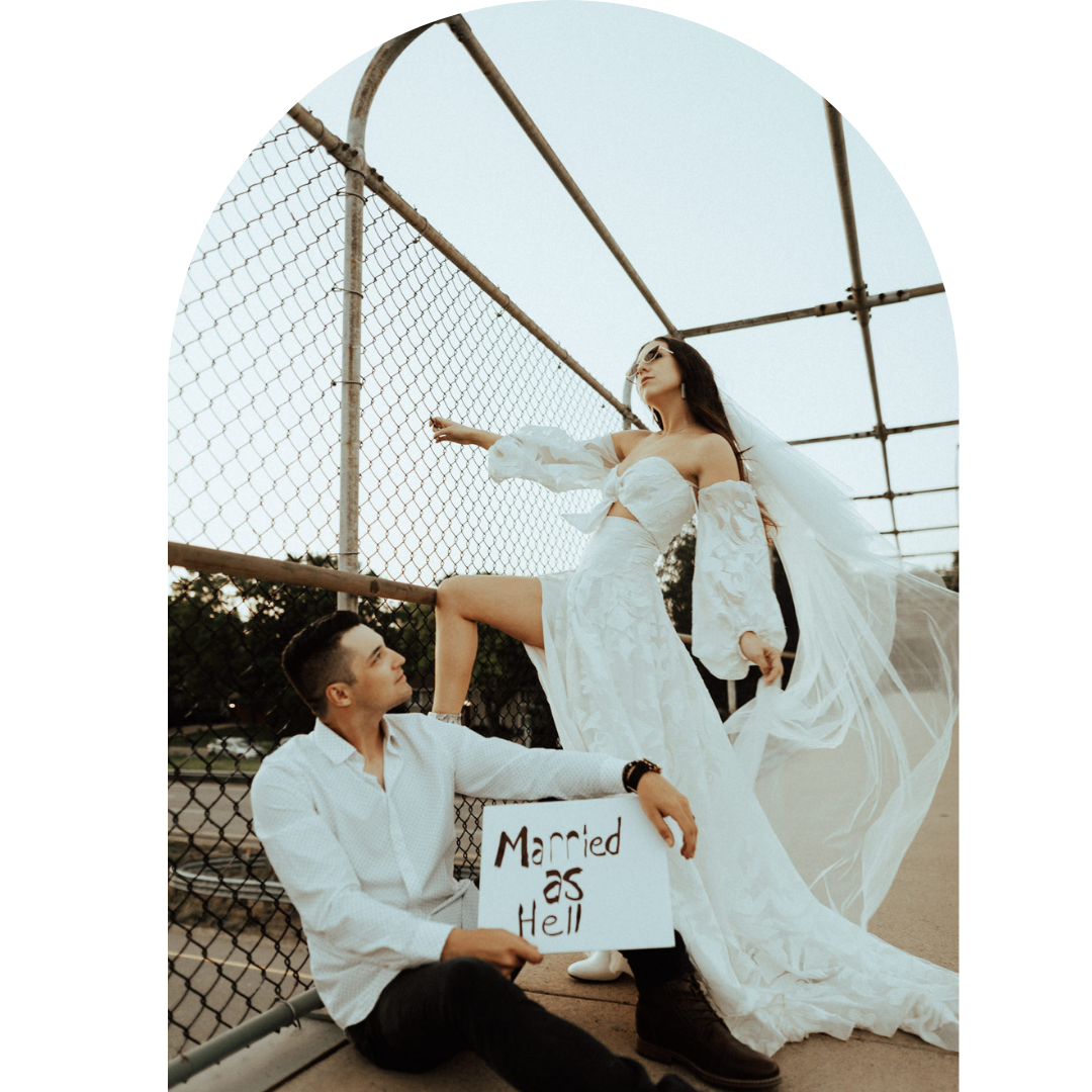 Couple elopements on interstate overpass